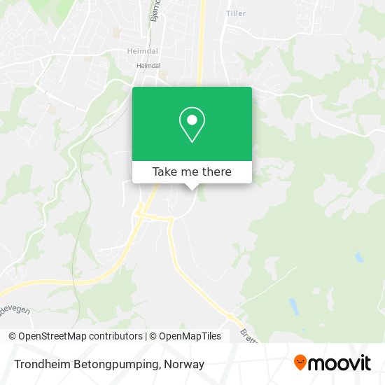 Trondheim Betongpumping map