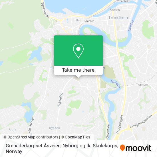 Grenaderkorpset Åsveien, Nyborg og Ila Skolekorps map