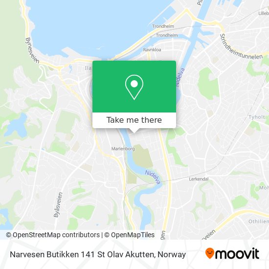 Narvesen Butikken 141 St Olav Akutten map