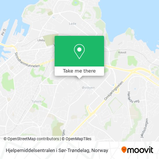 Hjelpemiddelsentralen i Sør-Trøndelag map