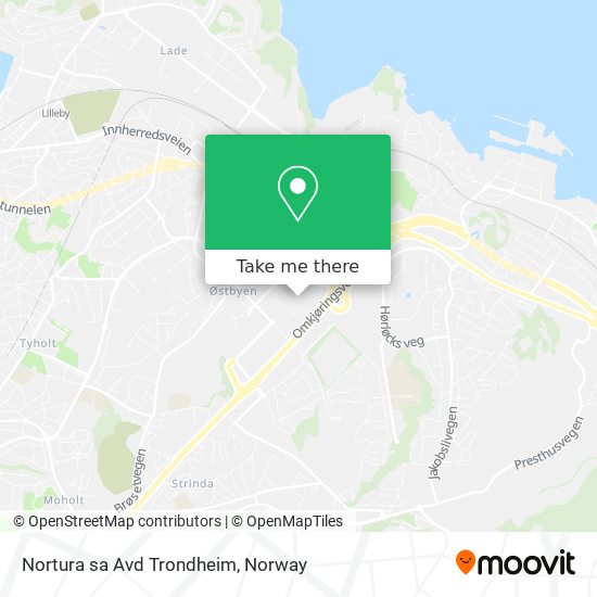 Nortura sa Avd Trondheim map