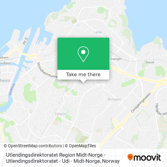 Utlendingsdirektoratet Region Midt-Norge - Utlendingsdirektoratet - Udi - Midt-Norge map