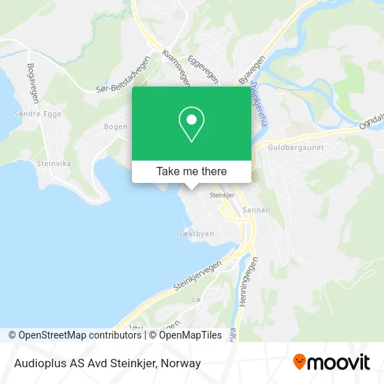 Audioplus AS Avd Steinkjer map