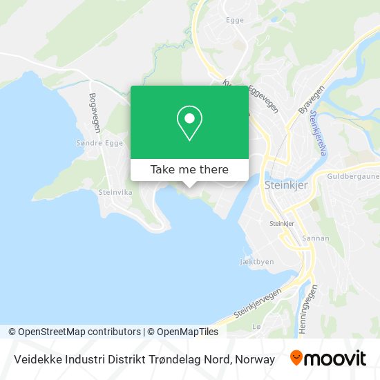 Veidekke Industri Distrikt Trøndelag Nord map