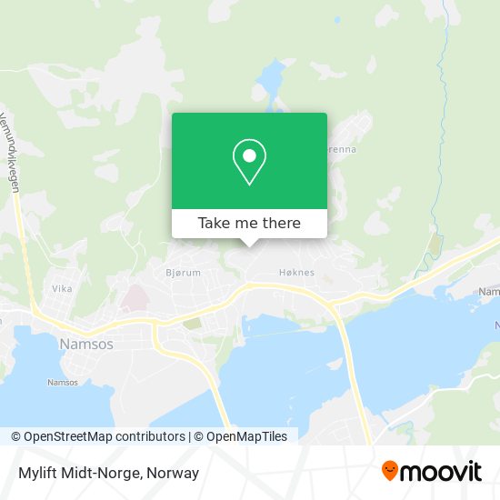 Mylift Midt-Norge map