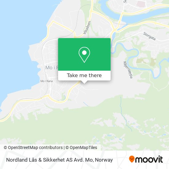 Nordland Lås & Sikkerhet AS Avd. Mo map