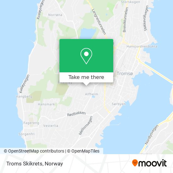 Troms Skikrets map