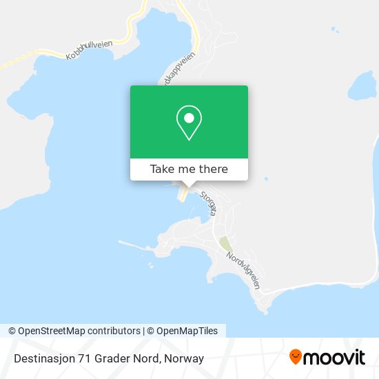 Destinasjon 71 Grader Nord map