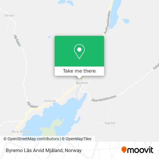 Byremo Lås Arvid Mjåland map