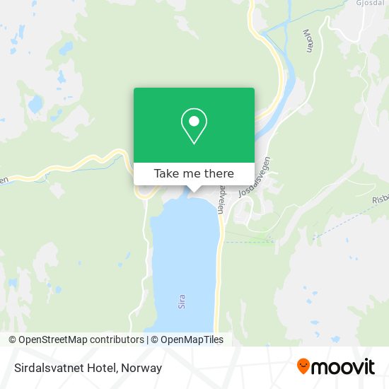 Sirdalsvatnet Hotel map