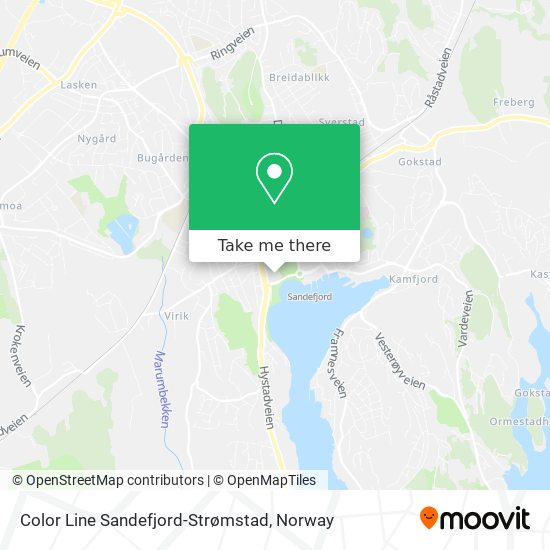Color Line Sandefjord-Strømstad map