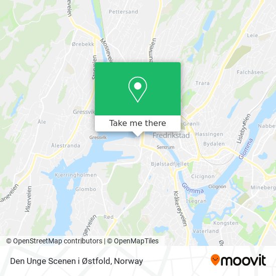 Den Unge Scenen i Østfold map