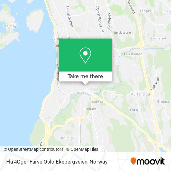 Flã¼Gger Farve Oslo Ekebergveien map