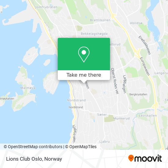 Lions Club Oslo map