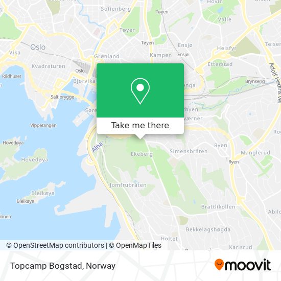 Topcamp Bogstad map