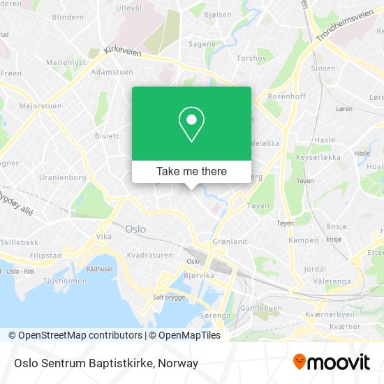 Oslo Sentrum Baptistkirke map