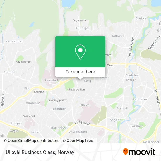 Ullevål Business Class map