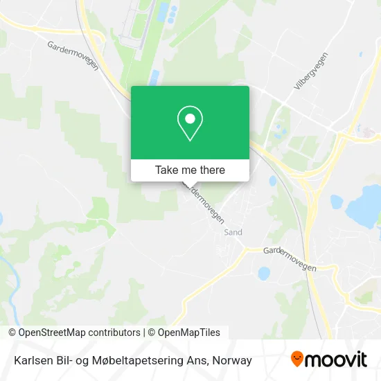 Karlsen Bil- og Møbeltapetsering Ans map