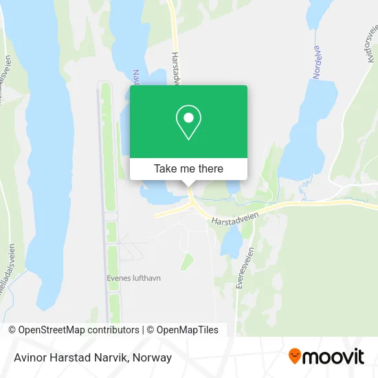 Avinor Harstad Narvik map