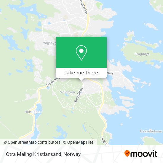 Otra Maling Kristiansand map