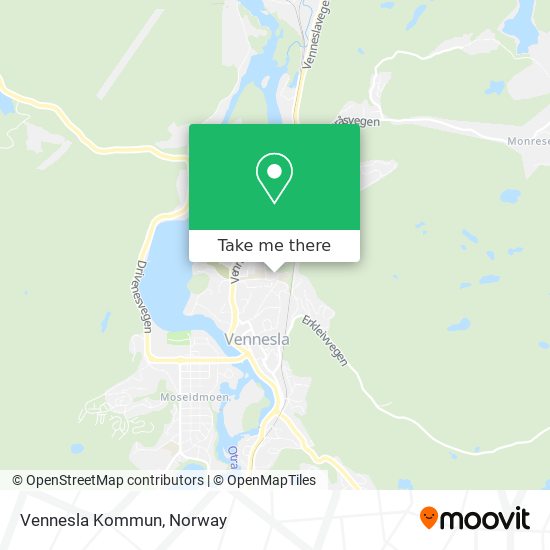 Vennesla Kommun map