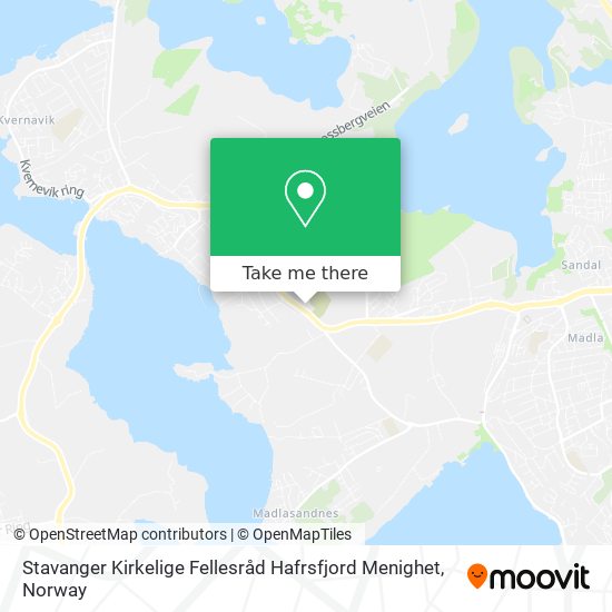 Stavanger Kirkelige Fellesråd Hafrsfjord Menighet map