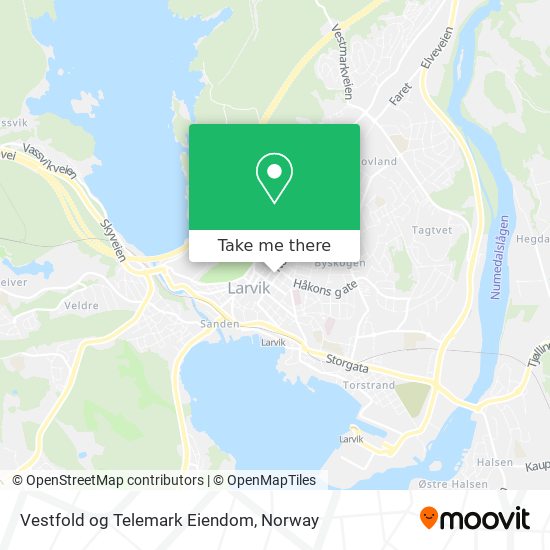 Vestfold og Telemark Eiendom map