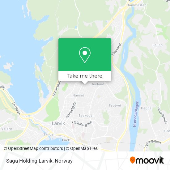 Saga Holding Larvik map