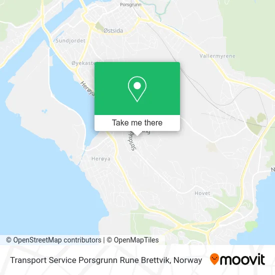 Transport Service Porsgrunn Rune Brettvik map