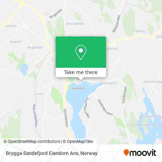 Brygga-Sandefjord Eiendom Ans map