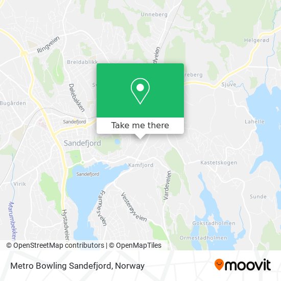 Metro Bowling Sandefjord map