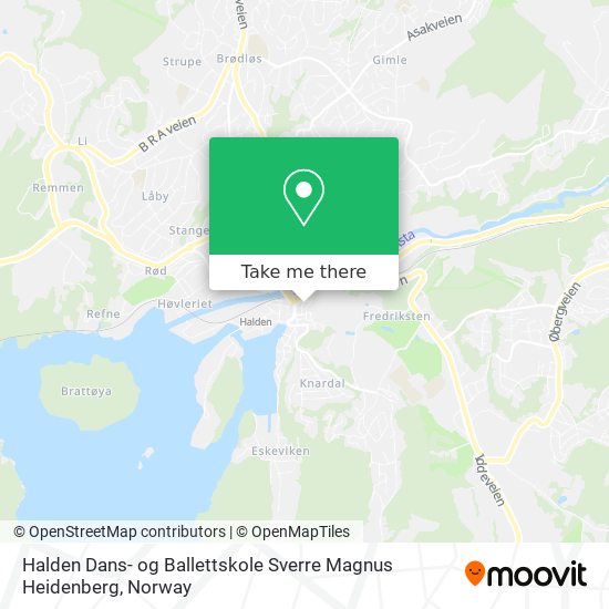 Halden Dans- og Ballettskole Sverre Magnus Heidenberg map