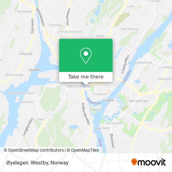 Øyelegen. Westby map