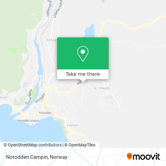 Notodden Campin map