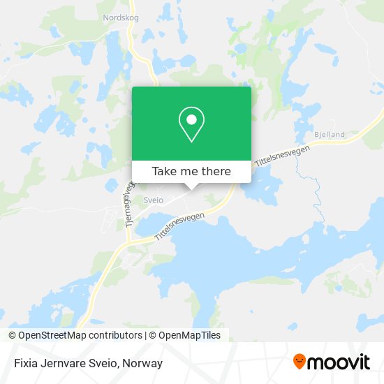 Fixia Jernvare Sveio map