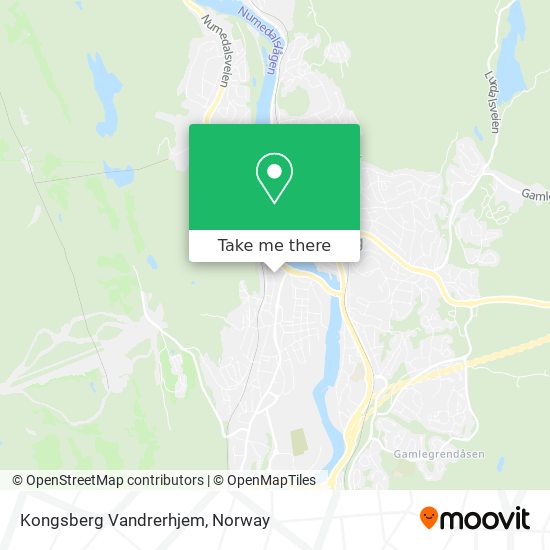 Kongsberg Vandrerhjem map