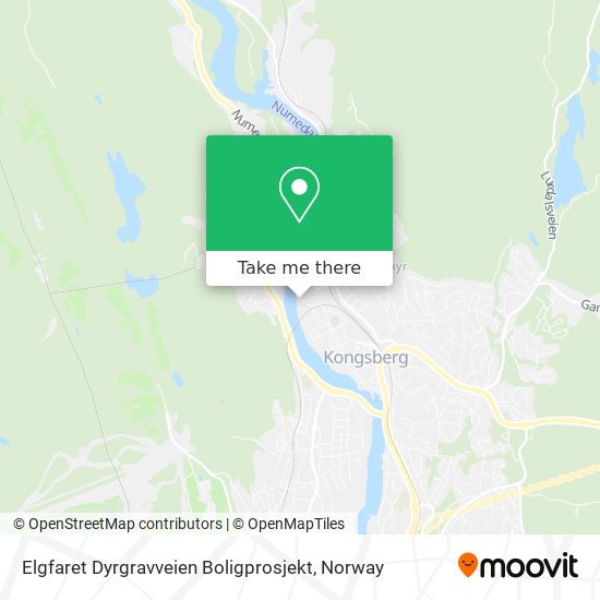 Elgfaret Dyrgravveien Boligprosjekt map