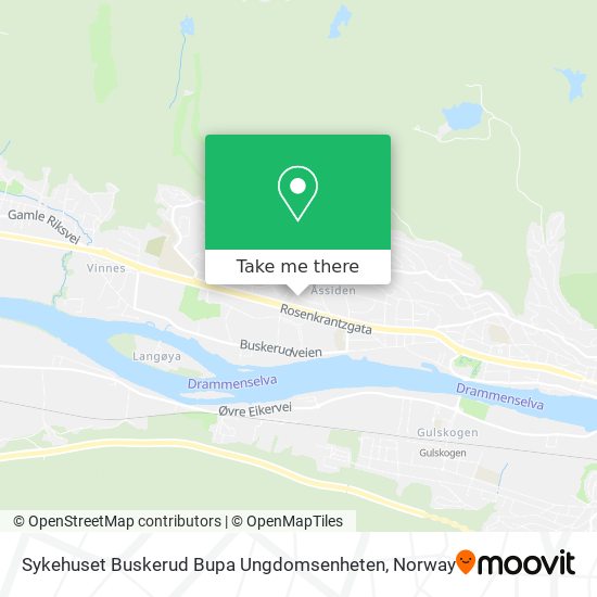 Sykehuset Buskerud Bupa Ungdomsenheten map