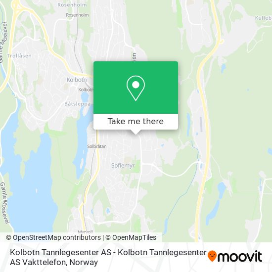 Kolbotn Tannlegesenter AS - Kolbotn Tannlegesenter AS Vakttelefon map