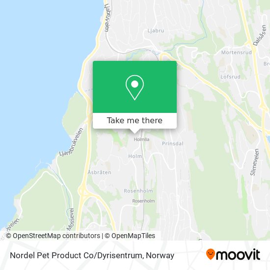 Nordel Pet Product Co / Dyrisentrum map