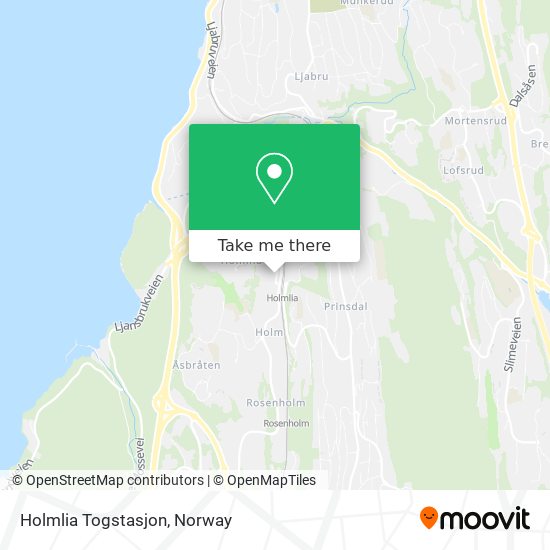 Holmlia Togstasjon map