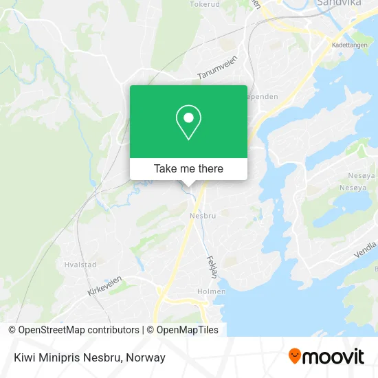 Kiwi Minipris Nesbru map