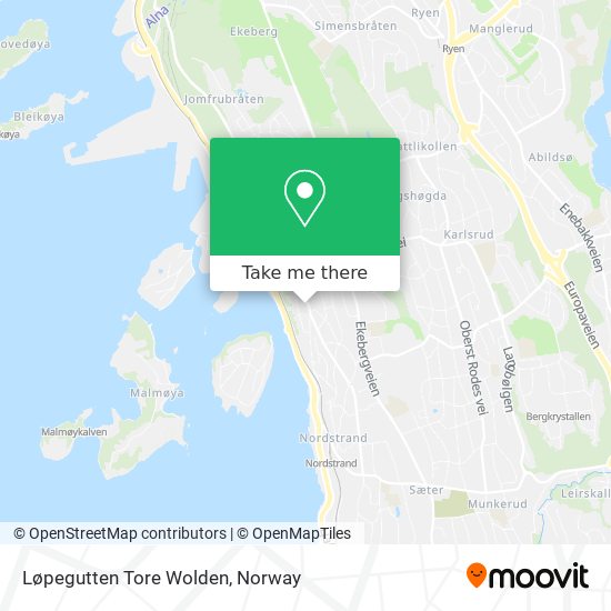 Løpegutten Tore Wolden map