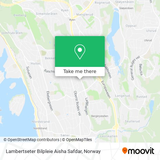 Lambertseter Bilpleie Aisha Safdar map