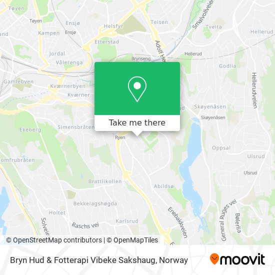 Bryn Hud & Fotterapi Vibeke Sakshaug map