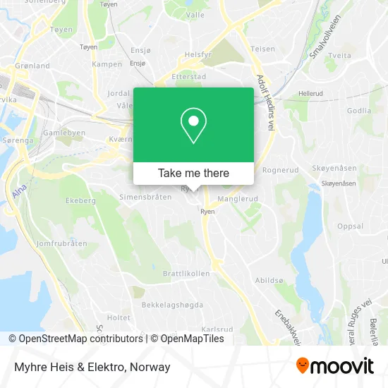 Myhre Heis & Elektro map