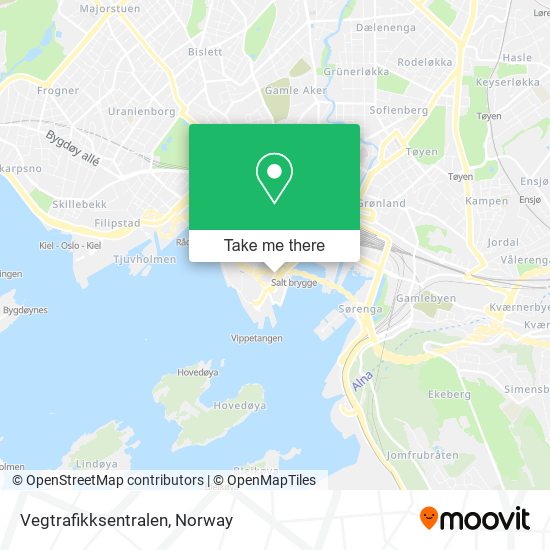 Vegtrafikksentralen map