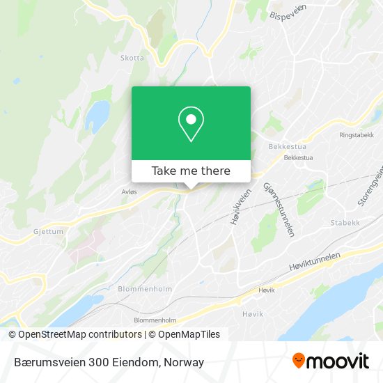 Bærumsveien 300 Eiendom map