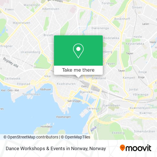 Dance Workshops & Events in Norway map