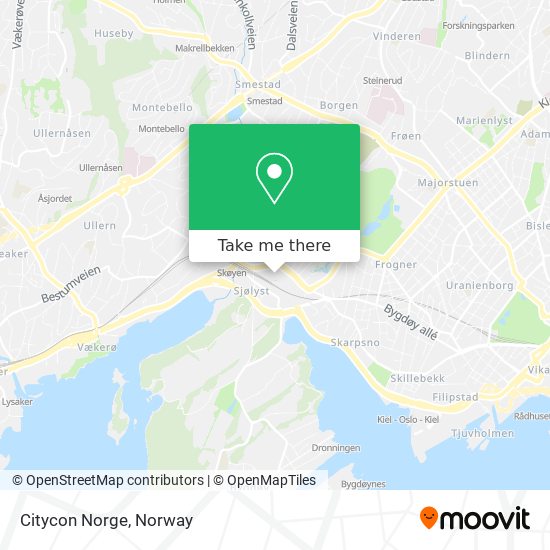 Citycon Norge map